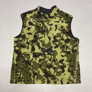NikeLab x MMW Alyx Vest Women Large Green Camo Training Fleece Mesh Tactical Zip